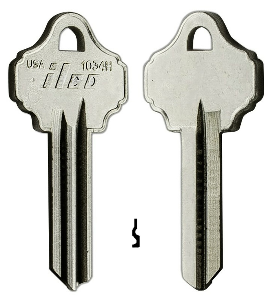 [1034H] Peterboro Key Blank 1034H