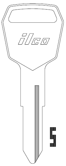 [1519] Ilco 1519 Komatsu Key Blank