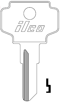 [K1122N] Ilco K1122N Bargman Key Blank