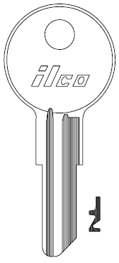 [O1122BE] Ilco O1122BE Hudson Key Blank