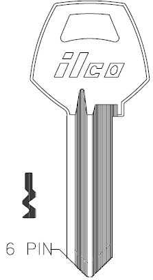[A1001GRM] Ilco A1001GRM Corbin Key Blank