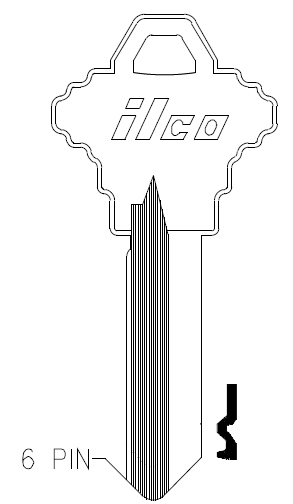 [A1145H] Ilco A1145H-NS Schlage Key Blank SC15