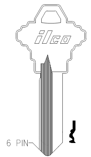 [A1145K] Ilco A1145K Schlage Key Blank