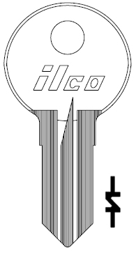 [S1042Z] Ilco S1042Z Illinois Key Blank IN2-S 