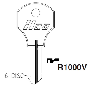 [R1000V CO27] Ilco R1000V Key Blank CO27