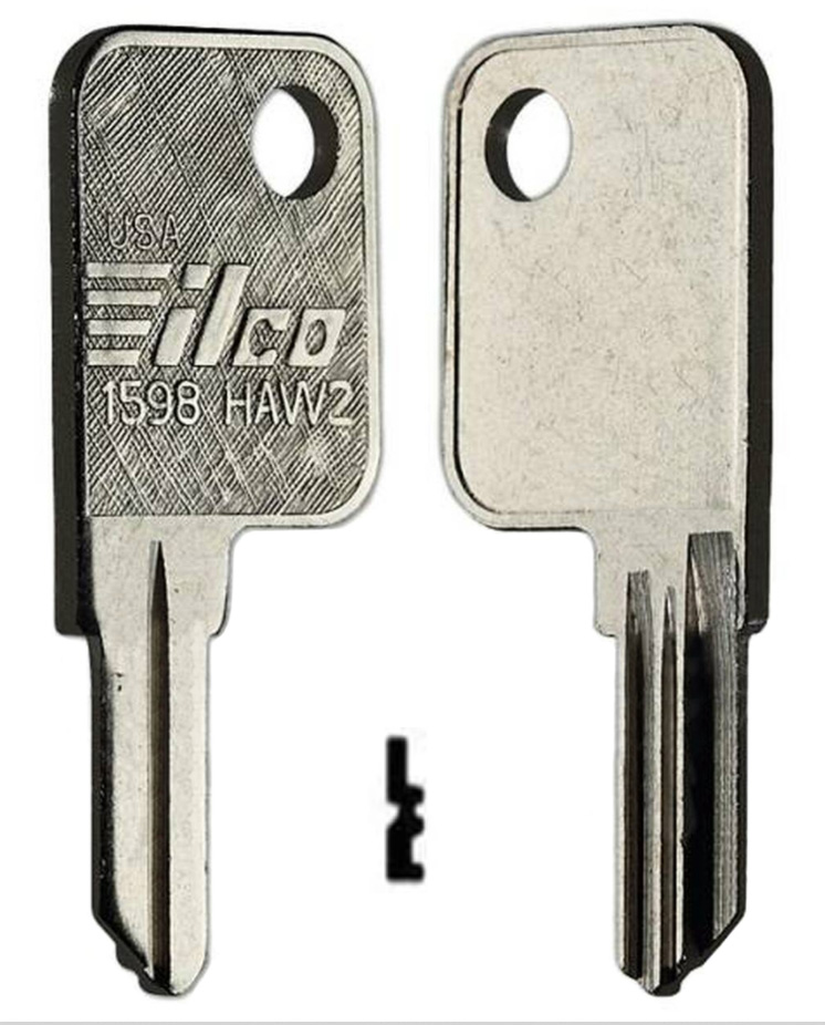 [1598] Ilco 1598 Haworth Key Blank HK2