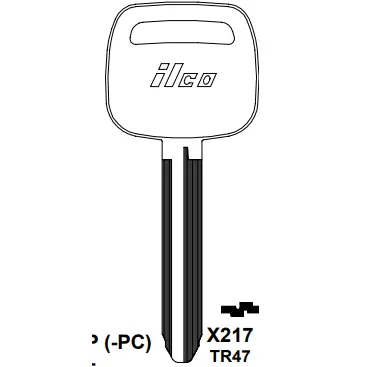 [X217 TR47] Ilco X217 Toyota Key Blank TR47 