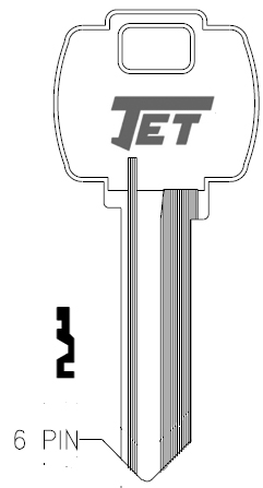 [A1054WD] Ilco A1054WD Falcon Key Blank 6 Pin FA3