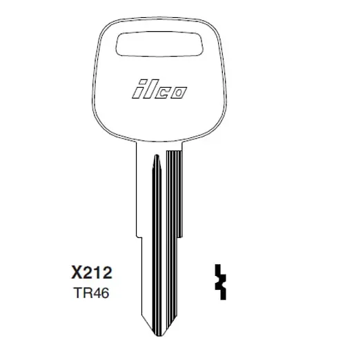 [X212 TR46] Ilco X212 Toyota Key Blank TR46