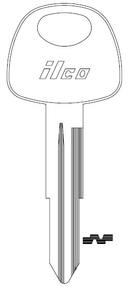 [X235] Ilco X235 Hyundai Key Blank HY13