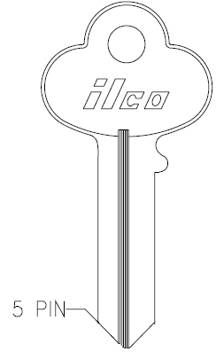 [1000] Ilco 1000 Corbin Key Blank CO1