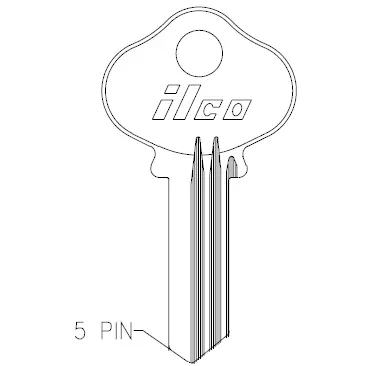 [1014] Ilco 1014 Eagle Lock Key Blank – 5 Pin