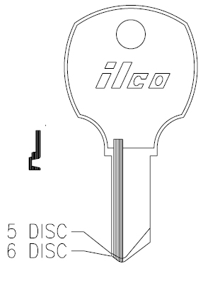 [1069M] Ilco 1069M Key Blank RO5