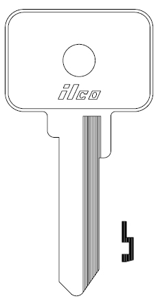 [X109] Ilco X109 Fiat Key Blank FT43