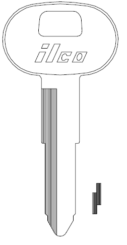 [X146] Ilco X146 GMC/Toyota Key Blank B56