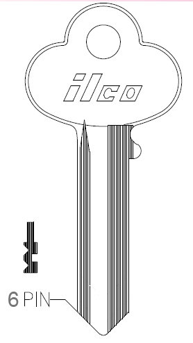 [1001EN] Ilco 1001EN Corbin Key Blank CO7