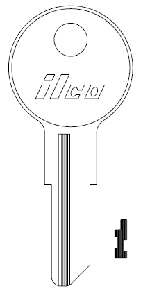 [1043B] Ilco 1043B Illinois Hafele Blank  IL9