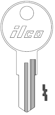 [1640] Ilco 1640 Larson Key Blank LD2 AG-K2