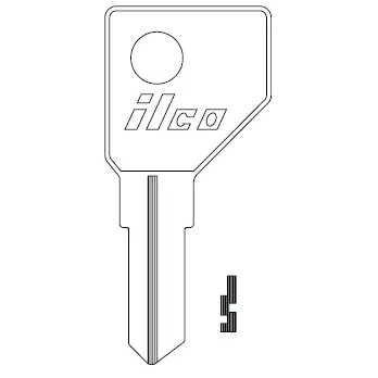 [1671] 1671 Ilco Hickory  / First Watch Key Blank