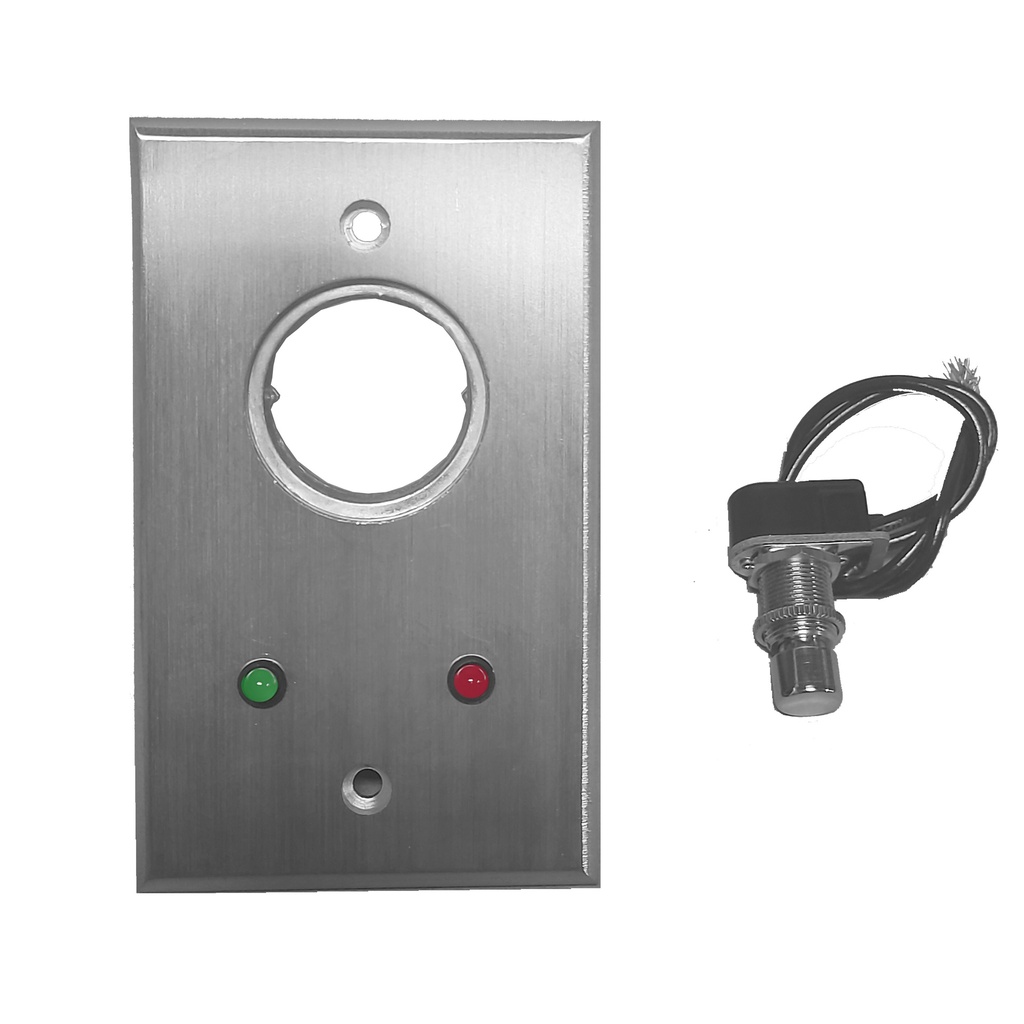[CM-1105-7212] Keyswitch Spst Momentary N/C With Red And Green 12V Led`S
