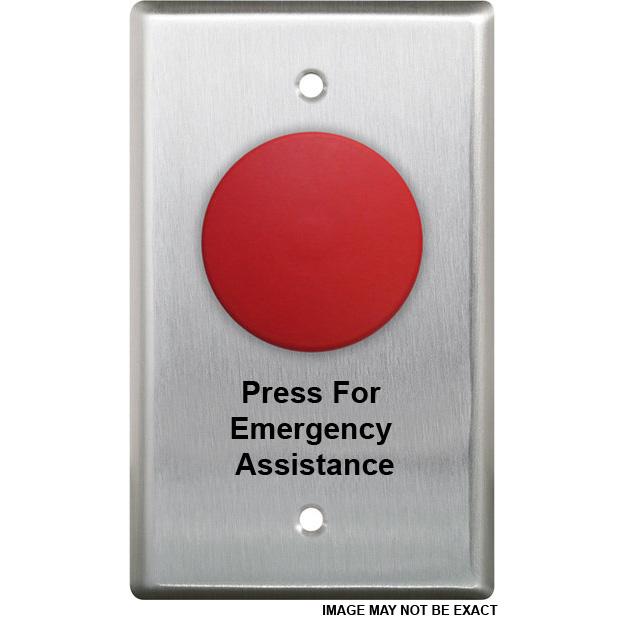 [CM-450R/12] Camden Mushroom Button With Press For Emergency Assistance In Black