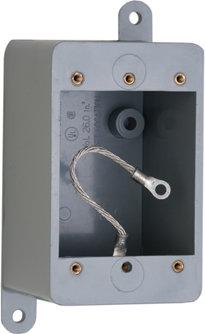[CM-34D] Camden Surface Box, Extra Deep - For wireless. Heavy duty grey polymer 2-3/4"W x 4-1/2"H x 3"D
