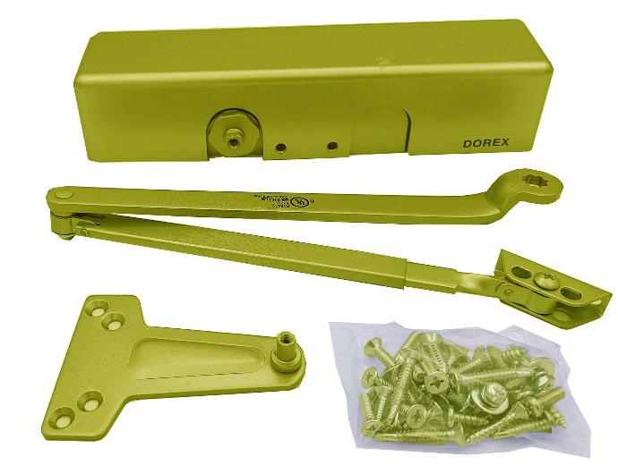 [1900BP] Dorex 1900BP Grade 1 Brass Plated Door Closer Adjustable 2-6