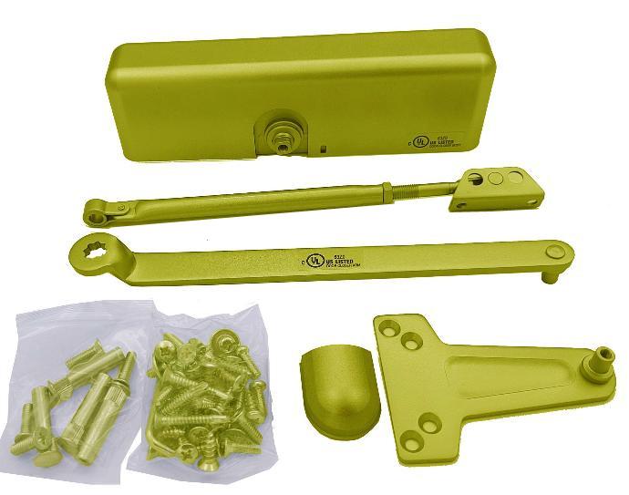 [1700BP] Dorex 1700BP Door Closer Power Adjustable Door Closer Brass Plated, 2-5 w/Back Check