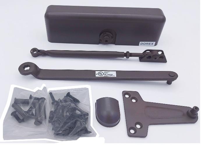 [1700DU] Dorex 1700DU Power Adjustable Door Closer Duranodic Brown, 2-5 power w/ backcheck