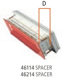 [46227 WHITE] Letter Slot Plastic Spacer 3/4In - 1-3/4In Doors