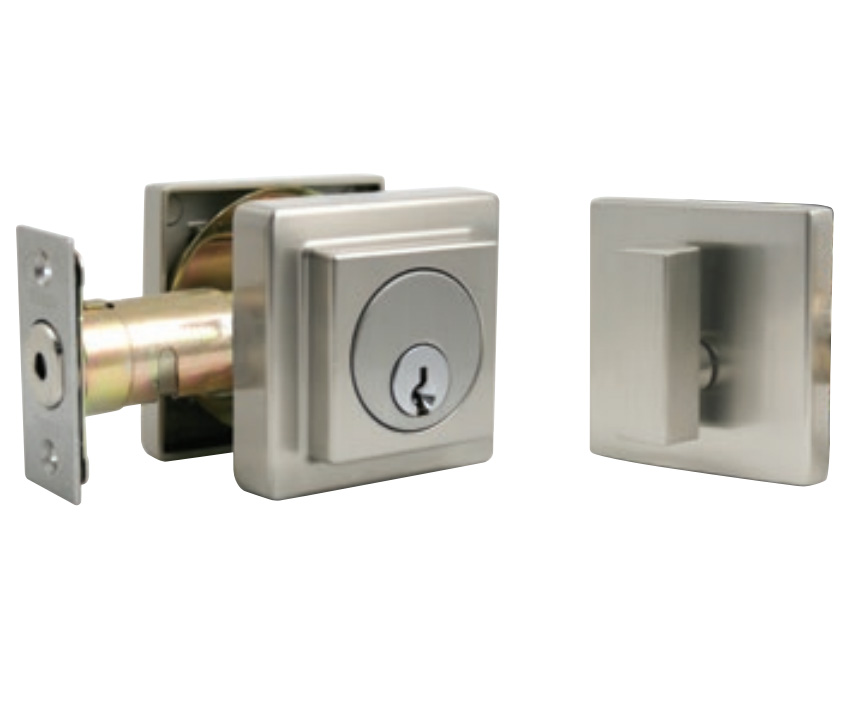 [20151TS26KDM] Quadra Single Cylinder Deadbolt Weiser Keyway Mortise Latch