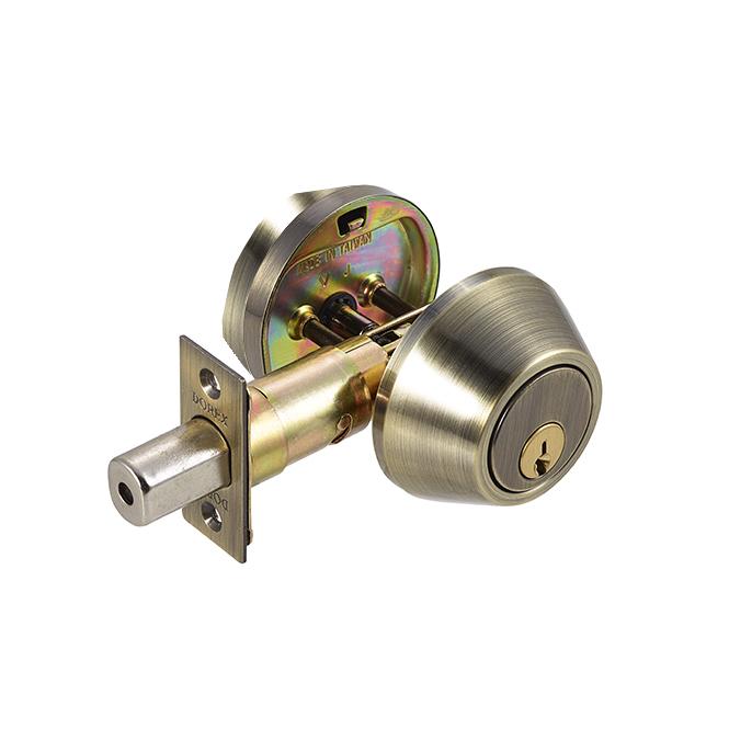 [20160C5KDW] Dorex 20160 - DISCO 2024 - Double Cylinder Antique Brass Deadbolt Weiser Keyway 