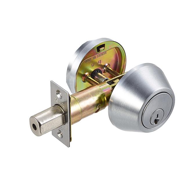 [20160C32DKDW] Dorex 20160 Double Cylinder Satin Steel Deadbolt Weiser Keyway