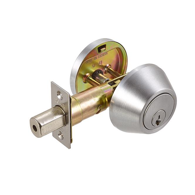 [20151C15KDW] Dorex 20151 Single Cylinder Satin Nickel Deadbolt Weiser Keyway