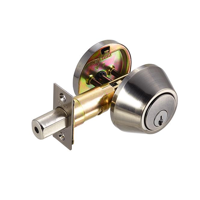 [20151C15AKDW] Dorex 20151 Single Cylinder Antique Nickel Deadbolt Weiser Keyway
