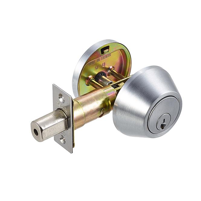 [20151C32DKDW] Dorex 20151 Single Cylinder Satin Steel Deadbolt Weiser Keyway