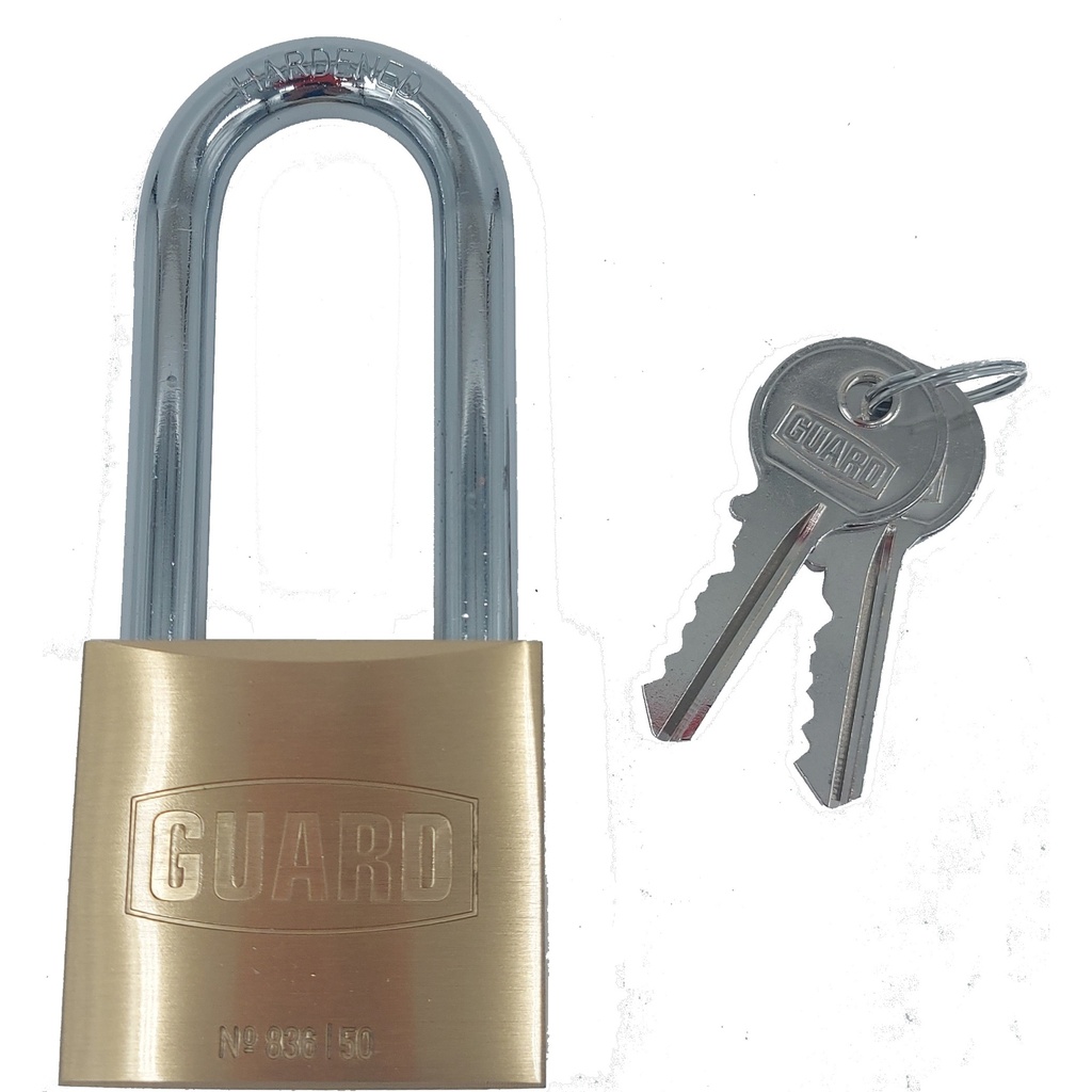 [836KA101] Guard 836 KA101 Brass Padlock 2" (50MM) Body 1⅛"(28.0mm)Shackle