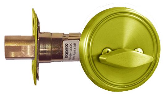 [20055C3] Dorex 20055 One Sided, Thumbturn Only Deadbolt Brass