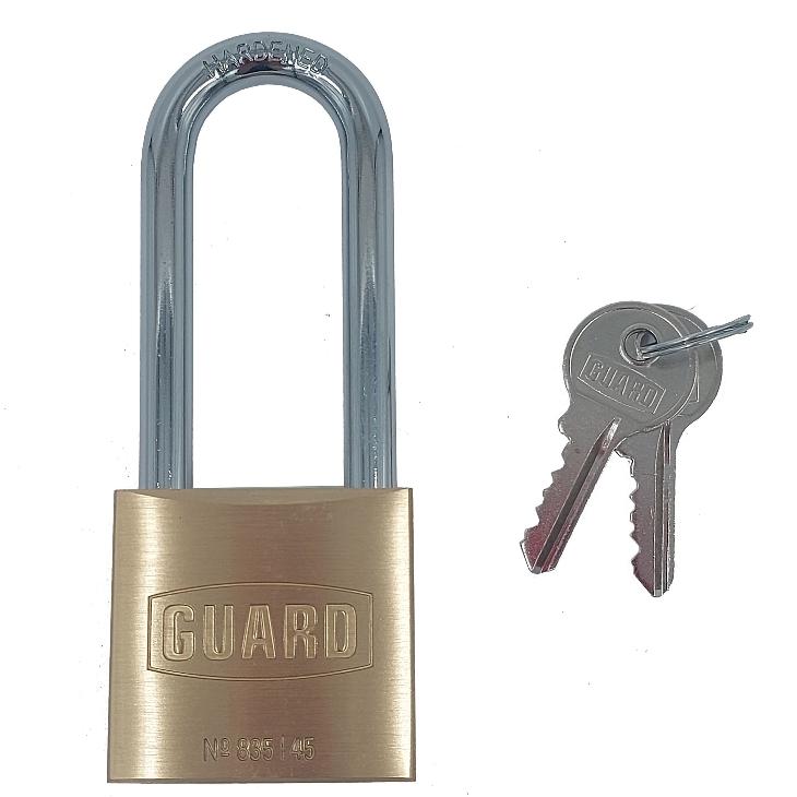 [835LKA201] Guard 835L KA201 Brass Padlock 1¾"(43.9mm) Body ¾"Shackle