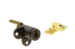 [55700 353-14-11-KA] 90° Corner Cam Lock Removable Core - 11/16In Dia. (17 Mm) Dull Black