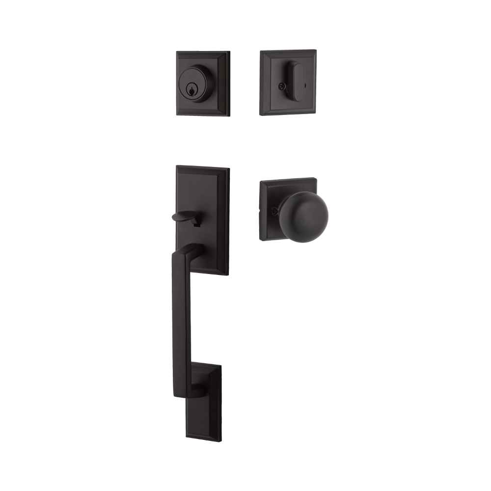 [YELT44WLKUS19] Yale YELT44WLKUS19 Ellington Single Cylinder Entry Set W/ Walker Knob Flat Black