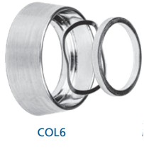 [COL6-26D] GMS COL6-26D Hardened Security Collar With Spacer And Spring Washer, 9/16" High, Satin Chrome