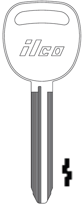 [B108-PH] Ilco P1114-P GMC Blank Plastic Head B108-PH