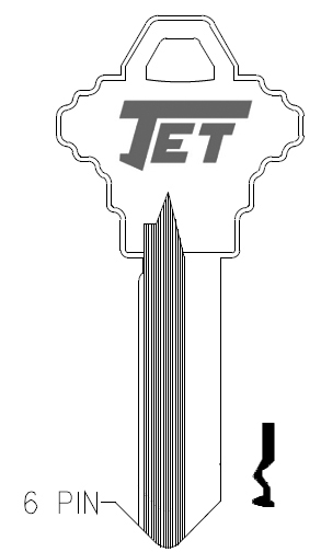 [JT--101L-NS] Jet A1145L Schlage Key Blank