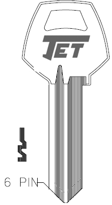 [CO94] Jet A1001BH Corbin Key Blank 6 Pin