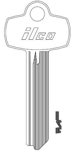 [JT--1A1K1-NS] Ilco A1114K Best Key Blank