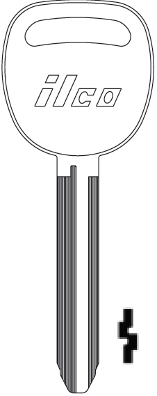 [P1114] Ilco P1114 GMC Key Blank B110