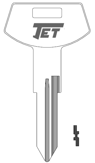 [B68-NP] Jet P1099 GMC Key Blank B68