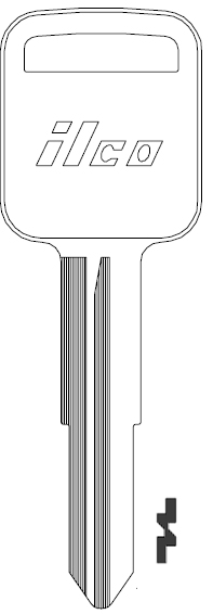 [JT--B69-NP] Jet X180 GMC Key Blank B69