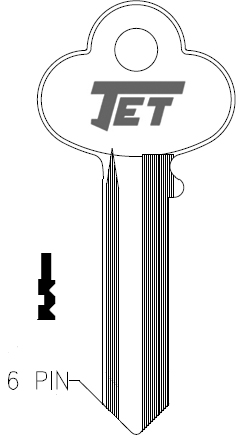 [K1  (R1001EN)] Jet R1001EN Corbin Key Blank SK1